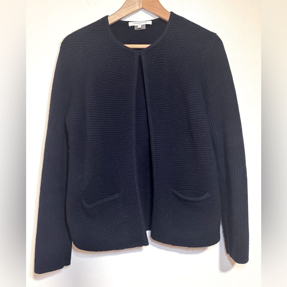 Gerard Darel merino wool Cardigan ribbed knit sweater size 1 (s-m)